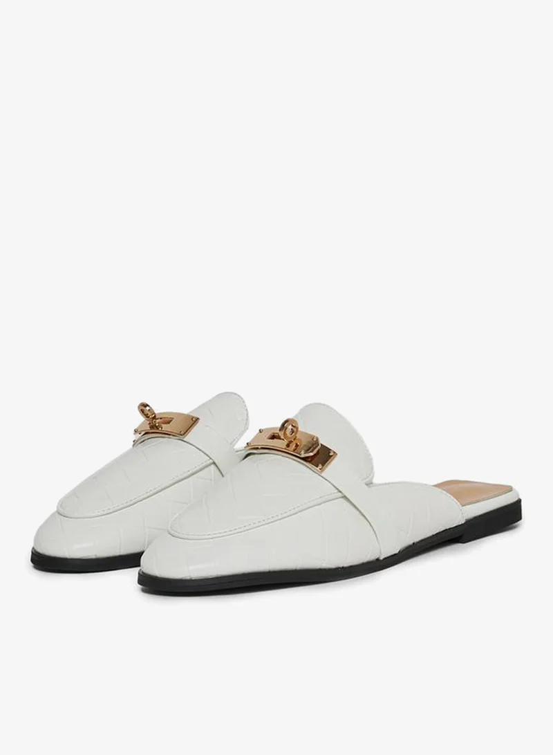 Styli Solid Metallic Clip Slide On Mules