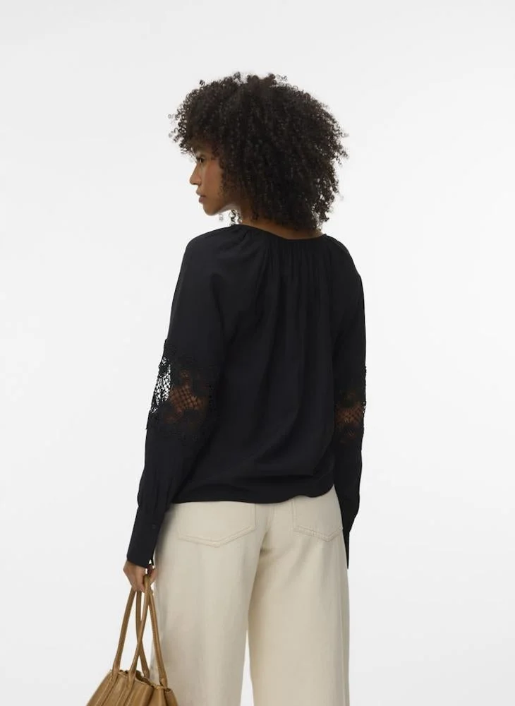 VERO MODA VMINDIRA L/S TOP WVN BTQ