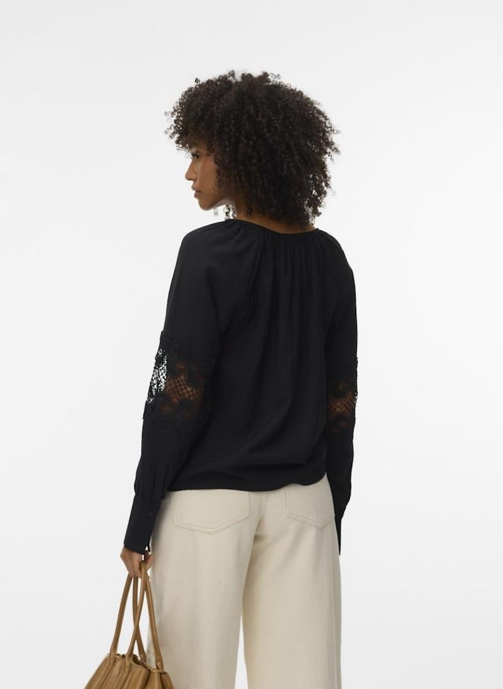 VERO MODA VMINDIRA L/S TOP WVN BTQ - Image 2