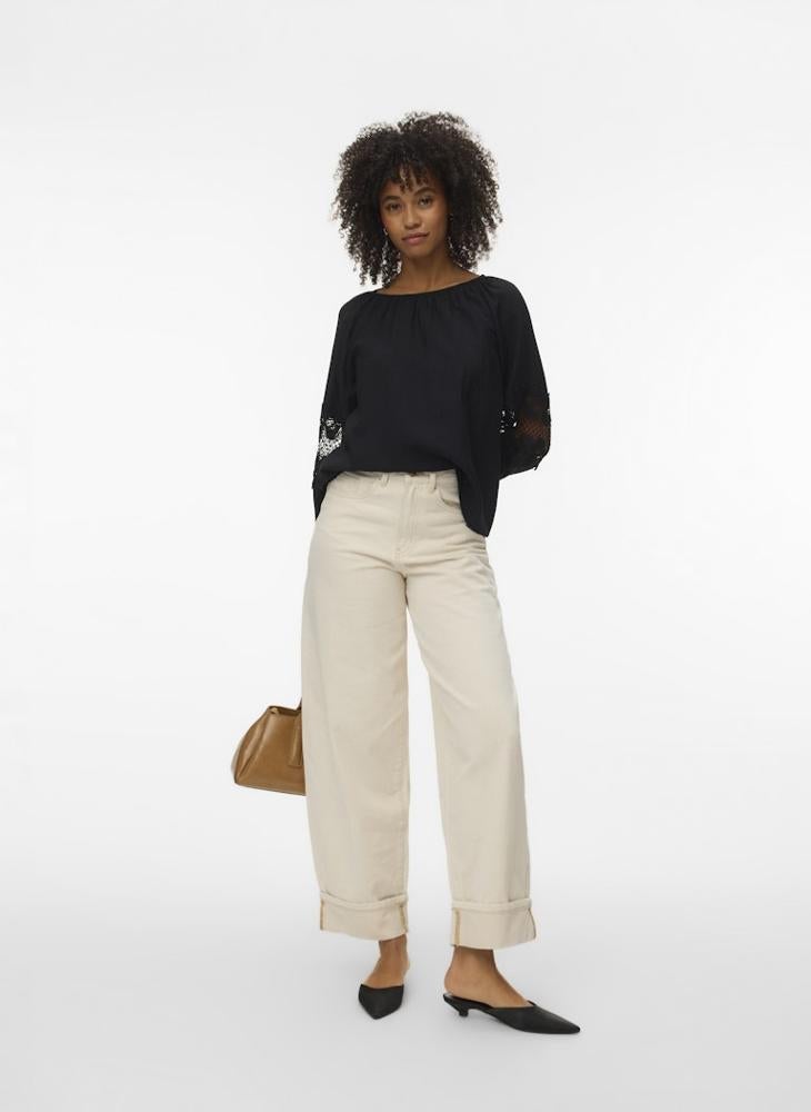 VERO MODA VMINDIRA L/S TOP WVN BTQ - Image 4