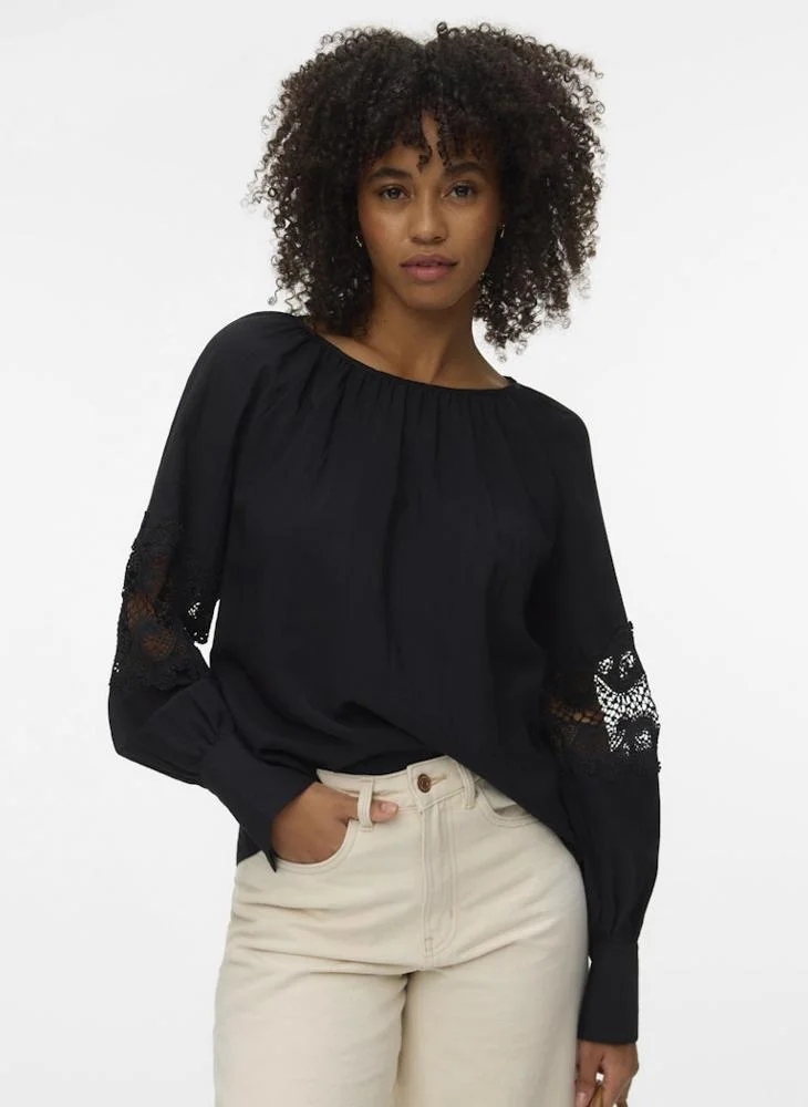 VERO MODA VMINDIRA L/S TOP WVN BTQ