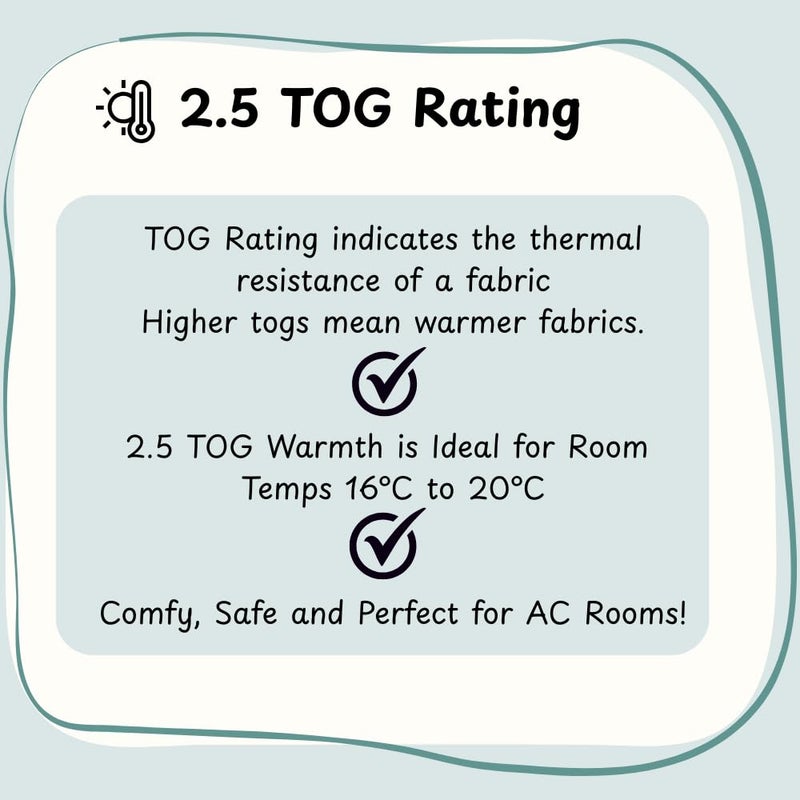 Tiny Moon Muslin Sleep Sack for Babies | 2.5 TOG 100% Cotton Sleeping Bag | Size: 0-6 Months (45cm * 67cm) | Unisex Lightweight Wearable Blanket | Gift for Babies - Image 5