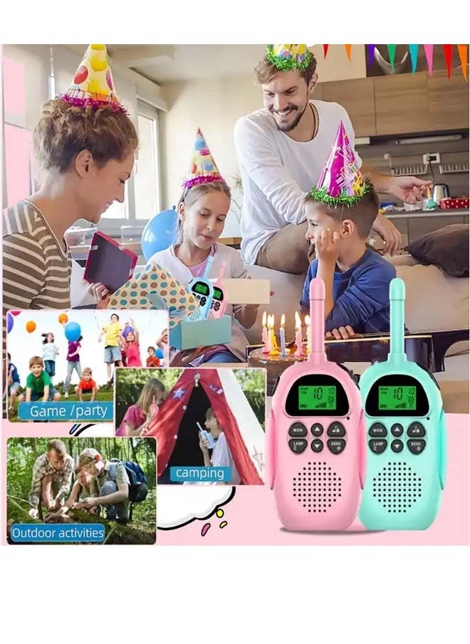 Generic - Walkie Talkies 8 Channels VOX Scan 2 Way Radio with Backlit LCD Flashlight 3 KM Long Distance Range Kids Walkie Talkies for Indoor Outdoor Activity Camping Hiking as 1 Pair - Image 1