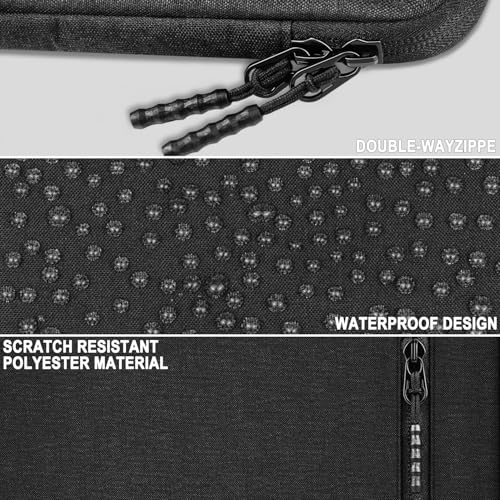 TEDNETGO Laptop Sleeve 14 inch, Shockproof Protective Laptop Case for Apple MacBook Pro, Water Resistant Portable Monitor Computer Bag with Pockets Computer Cover for HP, Dell, Lenovo, Asus, Black - Image 4