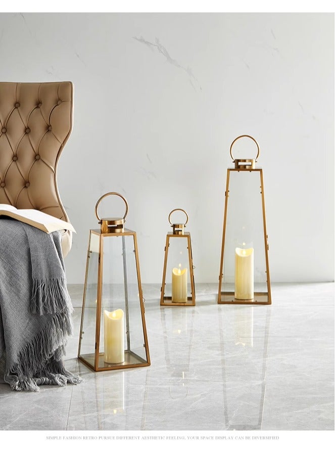 Living Ramadan lanterns set, 3 pieces, gold - Image 5