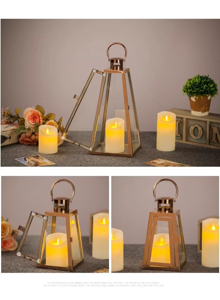 Living Ramadan lanterns set, 3 pieces, gold - Image 4