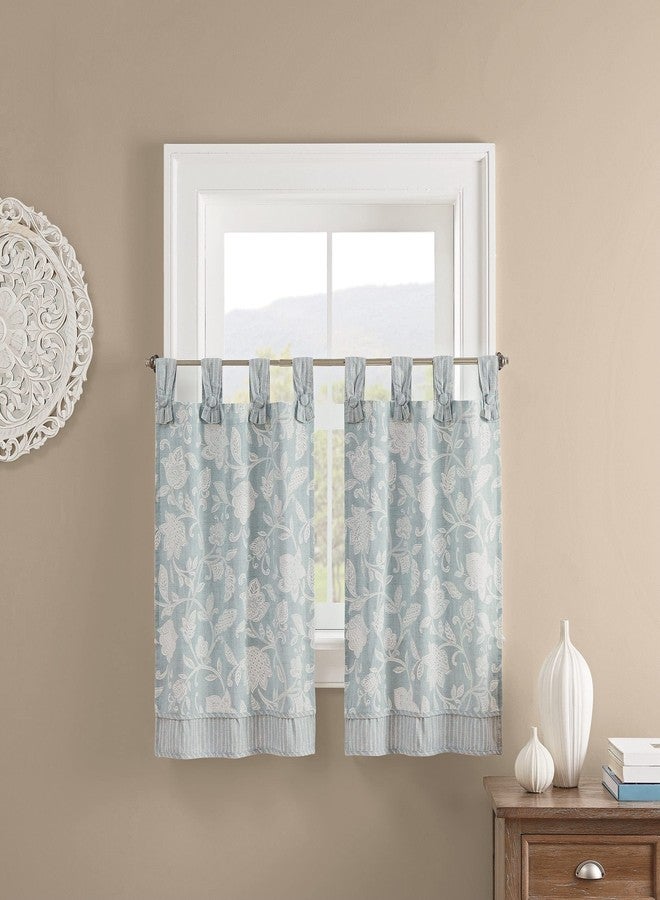 ويفرلي ستائر ويفرلي ستنسل فاين الصغيرة ذات الطبقات المتعددة، توفر الخصوصية، مناسبة للحمام وغرفة المعيشة، مقاس 52 بوصة × 36 بوصة، مصنوعة من الكتان. - Image 3