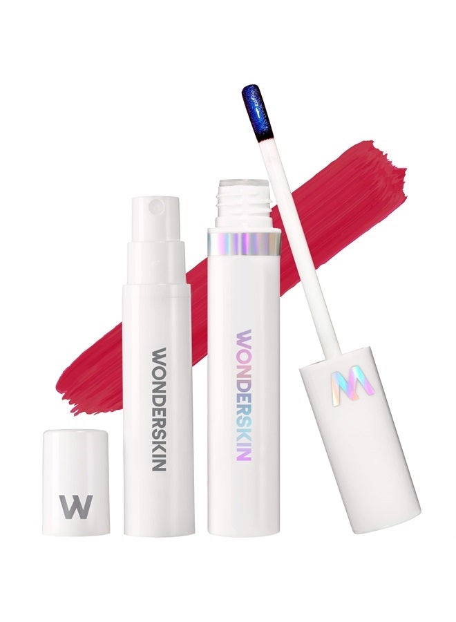 Wonderskin Wonder Blading Peel and Reveal Lip Stain, Pink Lip Stain, Transfer Proof Lip Tint, Pink Lip Stain Long Lasting, Lip Stain Peel Off (First Kiss) - Image 1