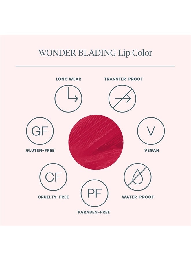 Wonderskin Wonder Blading Peel and Reveal Lip Stain, Pink Lip Stain, Transfer Proof Lip Tint, Pink Lip Stain Long Lasting, Lip Stain Peel Off (First Kiss) - Image 4