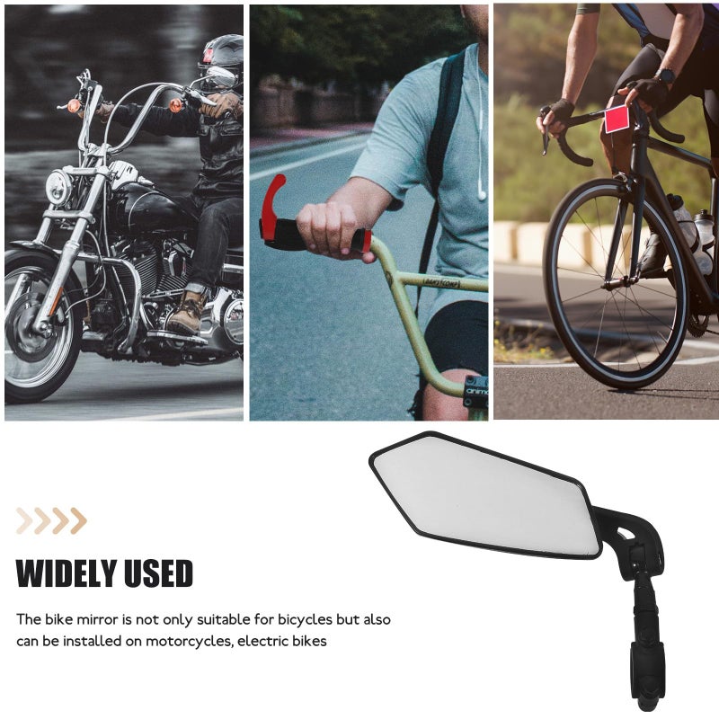 Bicycle Rearview Mirror for Handlebar Left Side Sturdy Mount Cycling Safety - Image 4