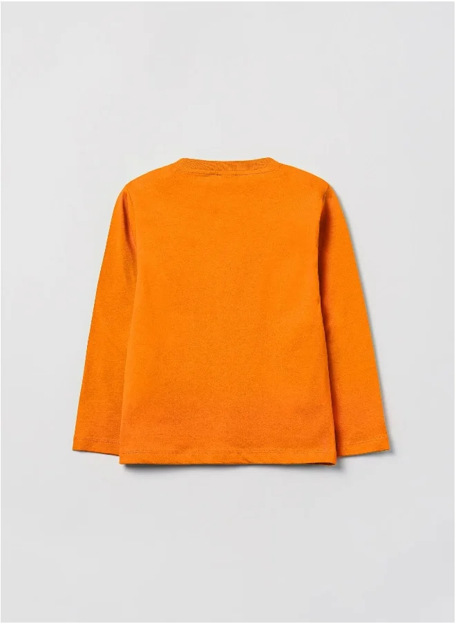 او في اس OVS Long-Sleeved T-Shirt With Donald Duck Print
