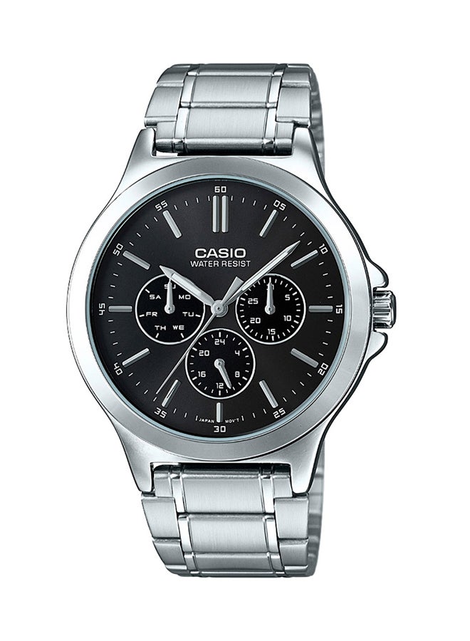 CASIO Men Stainless Steel Chronograph Watch MTP-V300D-1AUDF - 40 mm - Silver - Image 1