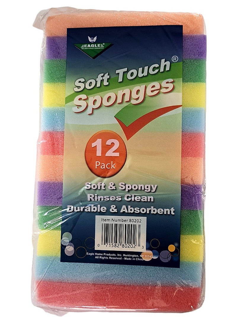 Eagle Soft Touch Sponge Multicolor Pack of 12 - Image 2