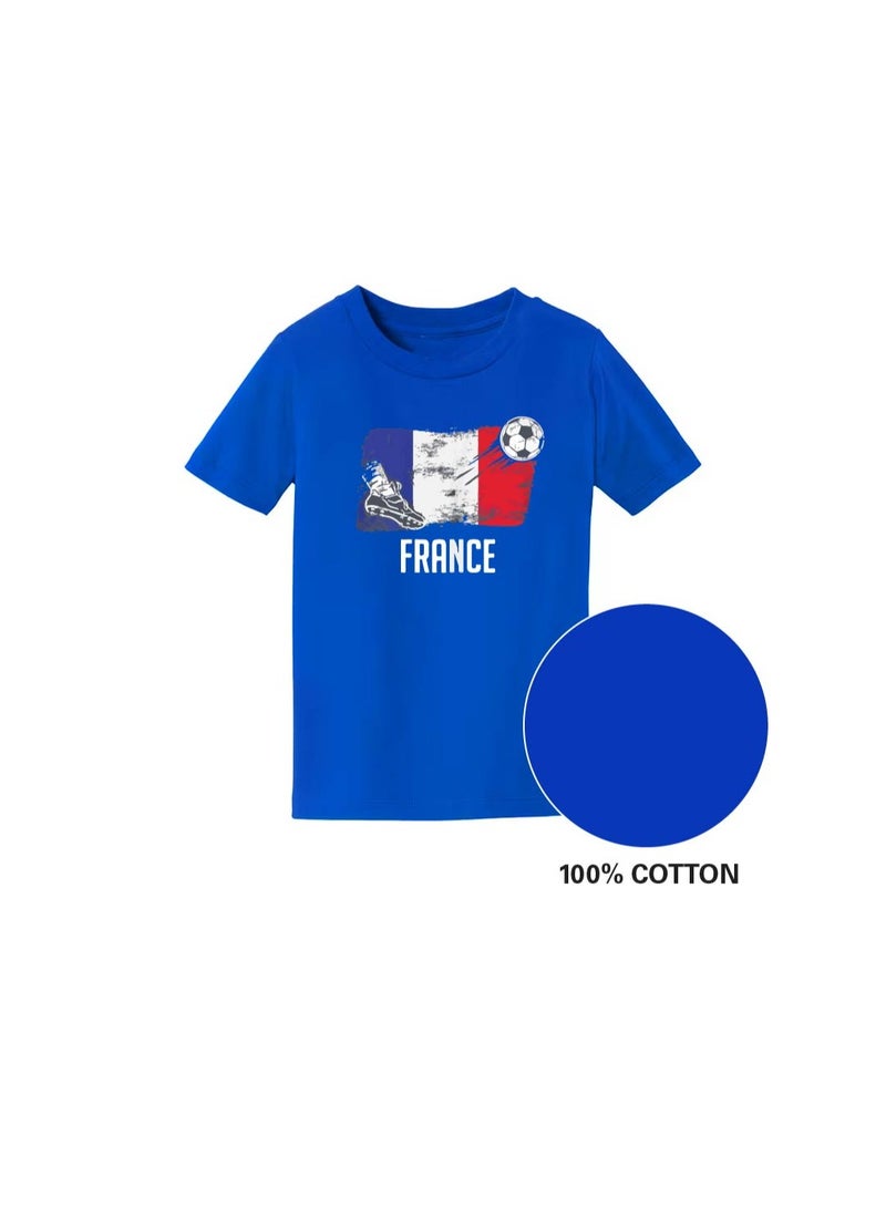 برينت شوب فور مي تي شيرت فرنسا للأطفال للجنسين - تي شيرت قطني بأكمام قصيرة ورقبة دائرية للأولاد والبنات - ناعم ومريح - هدية لمحبي كرة القدم الصغار - Image 5