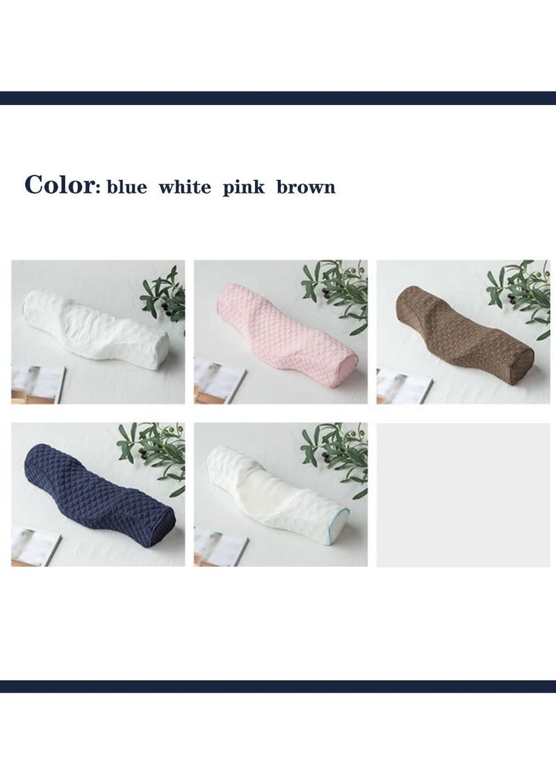 SYOSI وسادة عنق cervical لتخفيف الألم وسادة رول عنق نوم من فوم الذاكرة لتخفيف آلام العنق المتصلب وسادة وسائد للسفر للسرير للنائمين على الجوانب والنائمين على الظهر بيضاء - Image 5