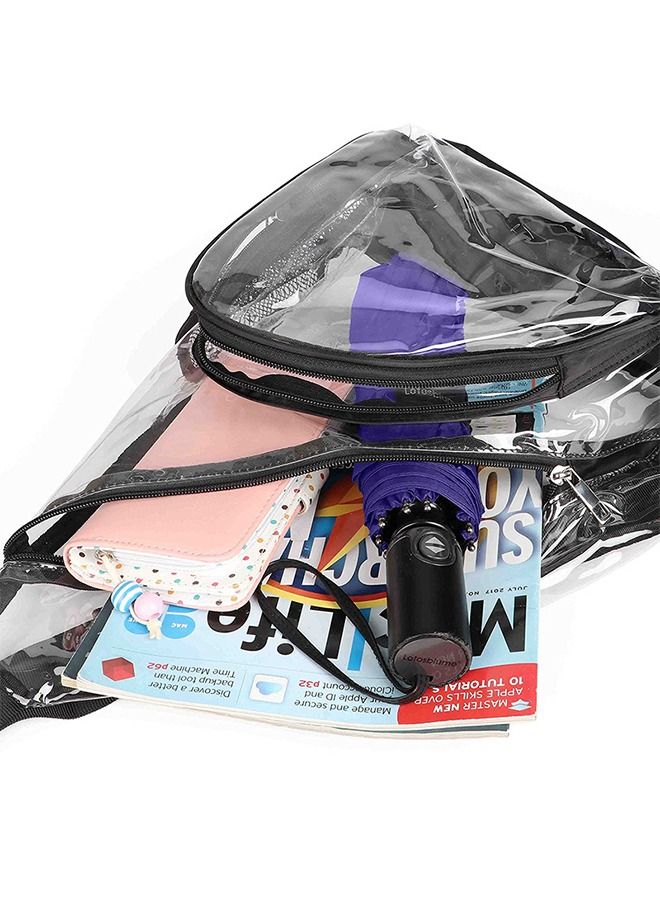 Generic Roll Over Image to Zoom in Brand:ELECDON Sling Bag,Clear PVC Sling Bag,Backpack with Adjustable Strap,Designed for Men,Women,Children Transparent Shoulder Crossbody Backpack Chest Casual Daypack  - Image 3