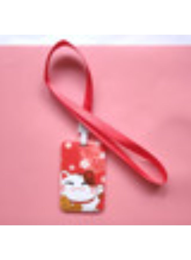 NIBEMINENT 1 - Piece Hefeng Lucky Cat Kpop Photo Card Holder Pendant Key Chain ID Badge Holder ID Card Holder Photo Card Protector for School ID Office ID Access Card for Women Girls - Image 1