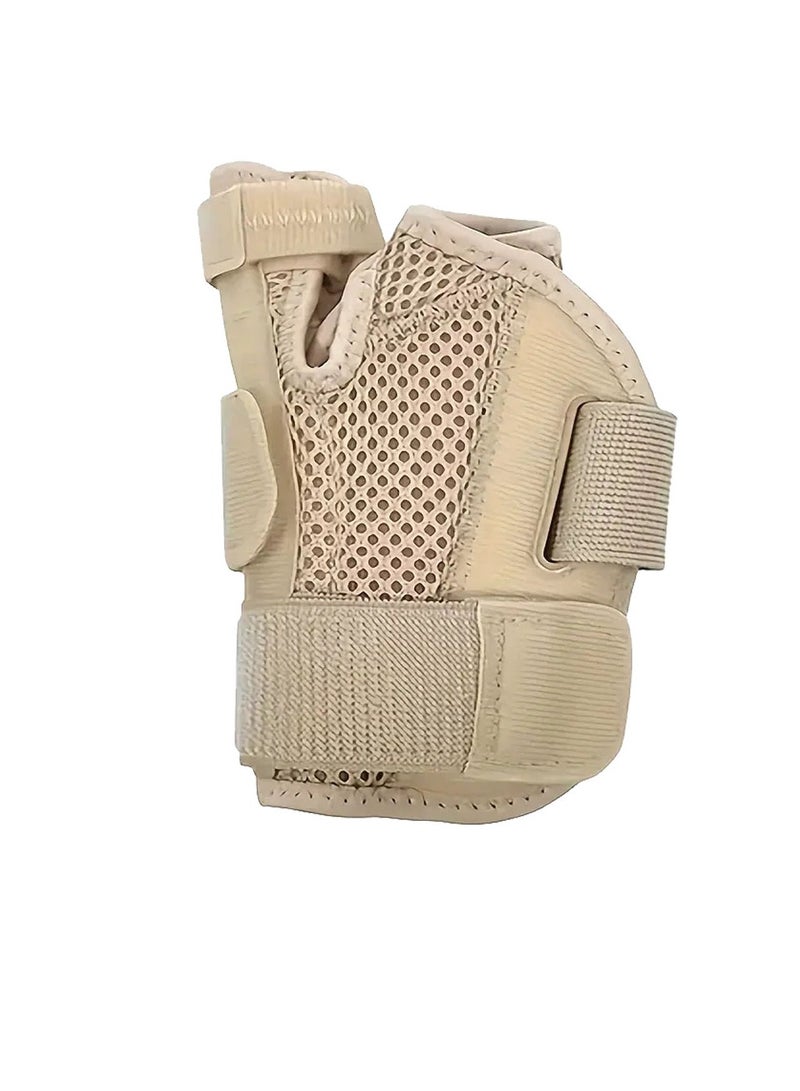 AOLIKES Wrist Support Band, Wristband Thumb Stabilizer, Flexible Splint Wrist Thumb Support Brace, Comfortable Wrist Sleeve For Pain Roelf Typing Cycling Exercise, (Pack Of 2pcs, Type B Upgrade Beige) - Image 1