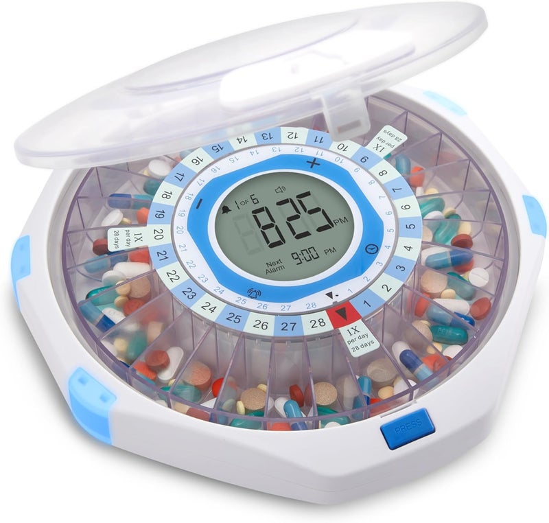 Live Fine LiveFine WiFi Automatic Pill Dispenser and Remote Medication Monitoring System with Locking Key 28Day Medication Organizer Up To 9 Doses Per Adjustable LightSound Alarms For Prescriptions Vitami - Image 3