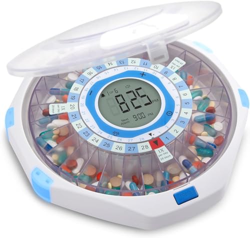 Live Fine LiveFine WiFi Automatic Pill Dispenser and Remote Medication Monitoring System with Locking Key 28Day Medication Organizer Up To 9 Doses Per Adjustable LightSound Alarms For Prescriptions Vitami - Image 2