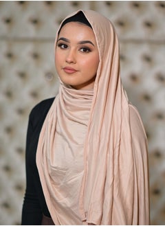 Sky cashmere Premium Jersey Stretch Shailah Hijab Scarf - Peach Blush 