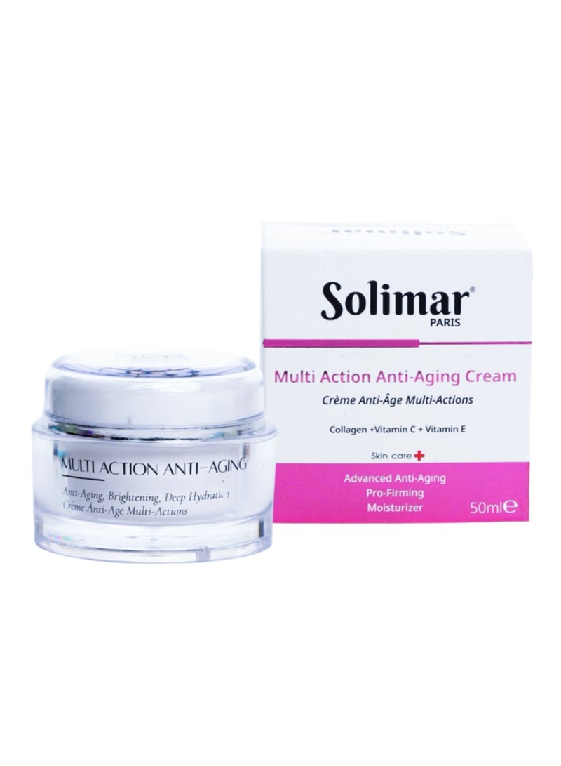 Solimar Paris Multi-Action Anti-Aging Cream 50ml – 4-in-1 Advanced Formula for Wrinkle Repair, Firming, Hydration & Preventing Early Signs of Aging - Image 1