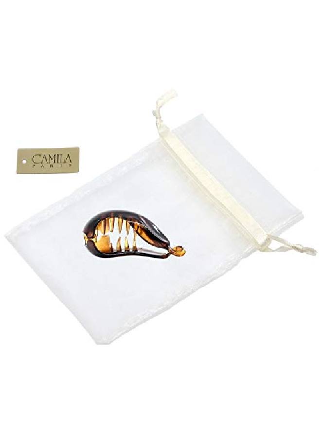 CAMILA Paris Cp2301 275 Inch Small Hair Clip For Women Tortoise Shell Strong Hold Decorative Durable Styling Girls Hair Accessories Hair Ponytail For Women With Curly Thick Hair Made In France - Image 5