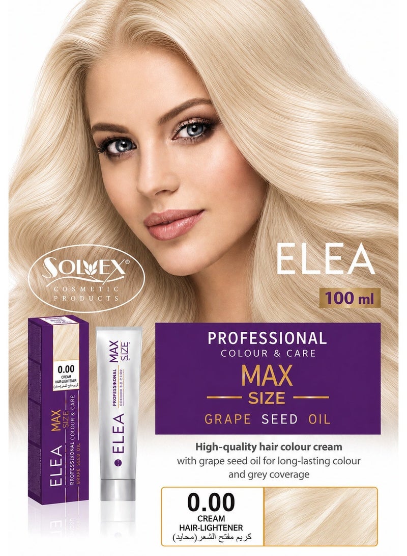 ELEA Professional Colour & Care MAX SIZE Cream Hair Lightener - 0.00 Cream Hair Lightener, 100 ml - Image 1
