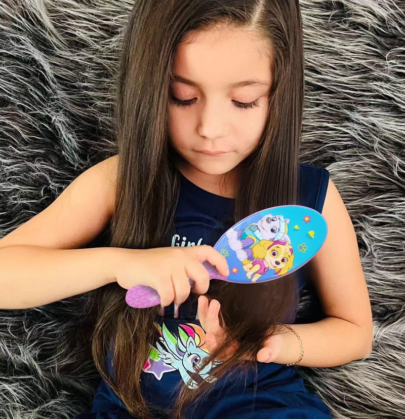 Luv Her Paw Patrol Hair Accessories Set - 9 inch Detangling Brush, 4 Scrunchies & Hair Ties for Girls - Image 3