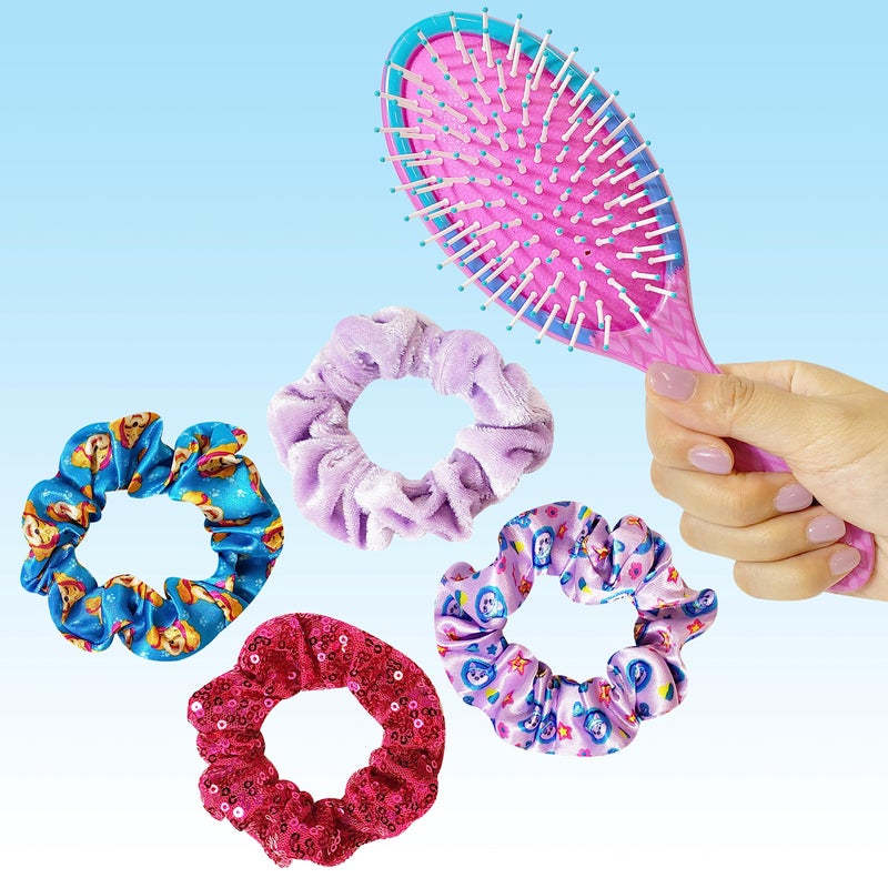 Luv Her Paw Patrol Hair Accessories Set - 9 inch Detangling Brush, 4 Scrunchies & Hair Ties for Girls - Image 2