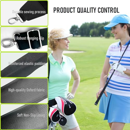DONZWIYES Golf Bag Shoulder Strap Upgraded Single Padded Adjustable Straps Universal Replacement(All in Black,1 Pack) - Image 4