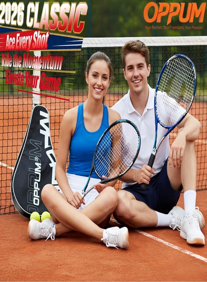 OPPUM 27" Pro Tennis Rackets (2-Pack), Lightweight, Durable Strings, Ideal for Beginner/Intermediate Players - Image 2