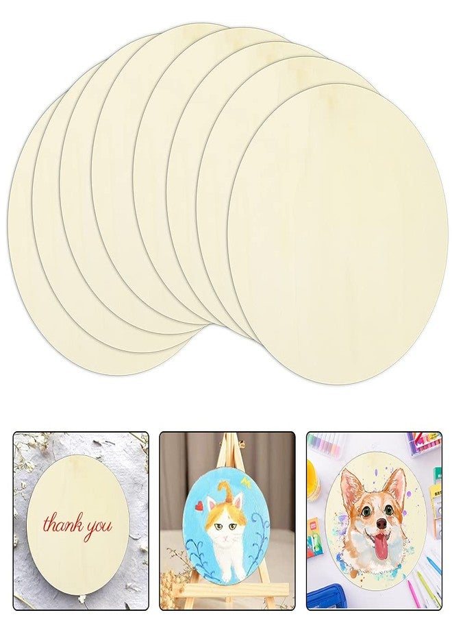 ISUSSER 20Pcs 8 Inch Wood Rounds for Crafts, Unfinished Wood Circles Discs Blank Wood Signs to Paint, DIY Supplies, Home Christmas Halloween Decorations - Image 3