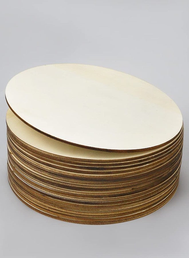 ISUSSER 20Pcs 8 Inch Wood Rounds for Crafts, Unfinished Wood Circles Discs Blank Wood Signs to Paint, DIY Supplies, Home Christmas Halloween Decorations - Image 5