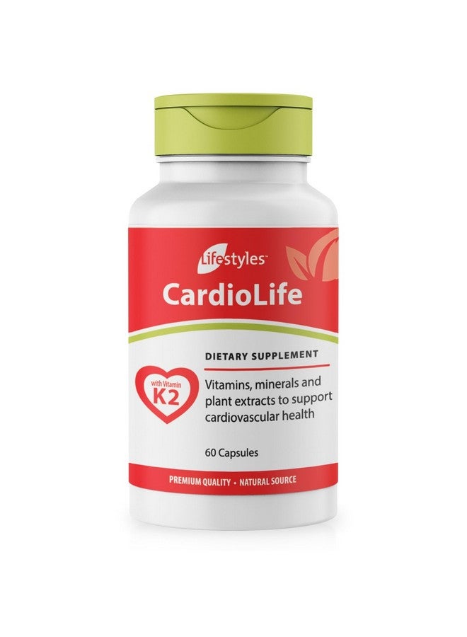 Intra Lifestyles CardioLife Supplement - Herbal Heart Health Support with Vitamin K2 (MK7), Folic Acid, Beetroot, Cayenne Extract & More - Made in Canada - 60 Capsules - Image 1