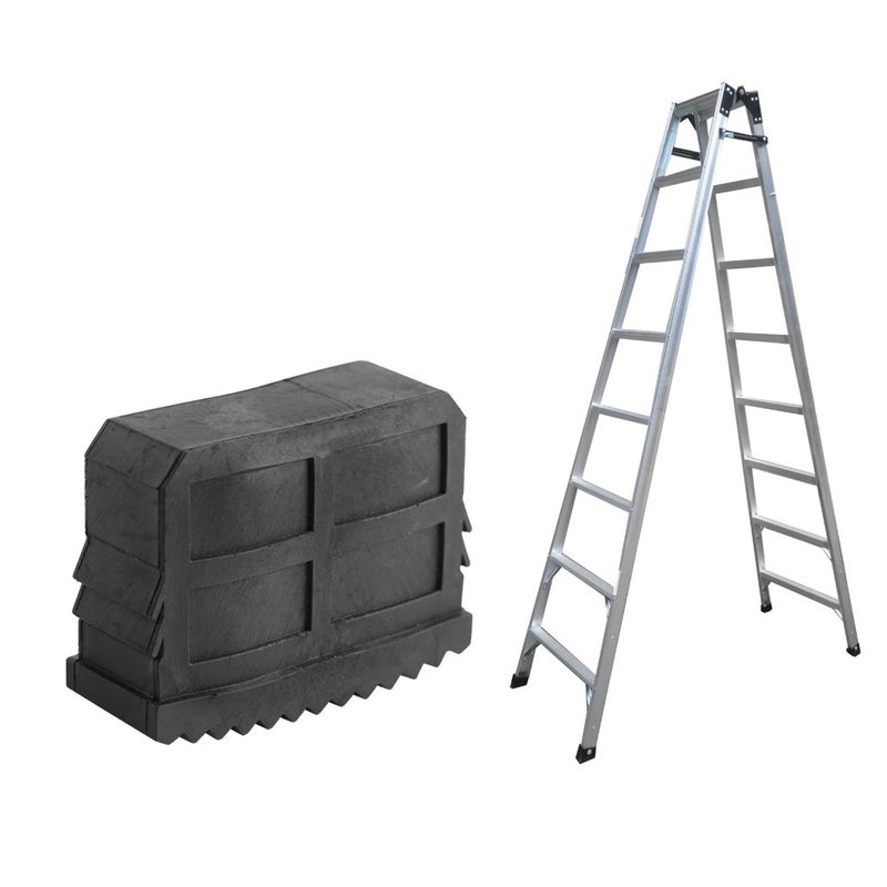 Rubber Ladder Feet Pack of 2 Non Slip Replacement Step Ladder Feet Black 24 x 18 x 09inch