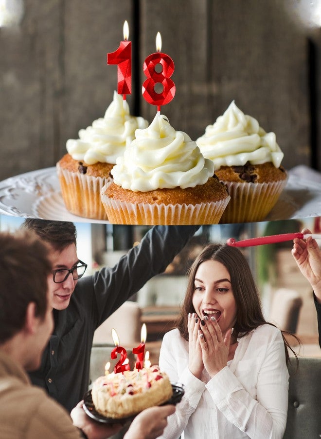 ييران شموع عيد ميلاد ييران الحمراء للكيك، شمعة رقم 10 لتزيين عيد الميلاد العاشر، زينة كيك ثلاثية الأبعاد للأولاد والبنات والنساء والرجال، لوازم حفلات أعياد الميلاد والاحتفالات بالذكرى السنوية - Image 3