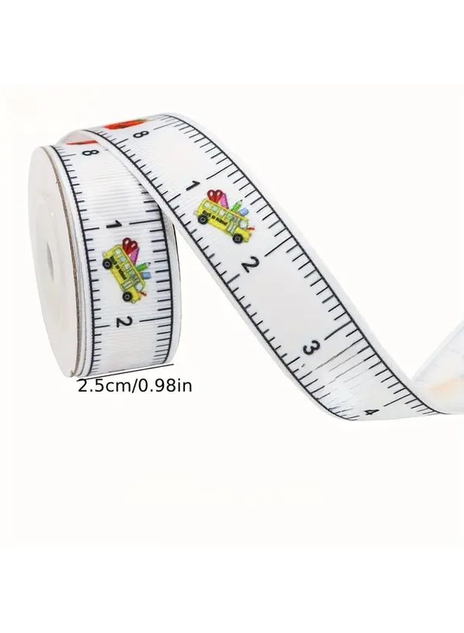 Black And White Stripes Engineering Vehicle Ribbon 5 Yards Long 0 98 Inch Wide Decorative Tape - Image 3