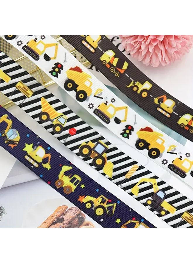 Black And White Stripes Engineering Vehicle Ribbon 5 Yards Long 0 98 Inch Wide Decorative Tape - Image 4