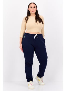 KANGOL Women Regular Fit Brand Logo Jogger Pants, Navy  - Image 4