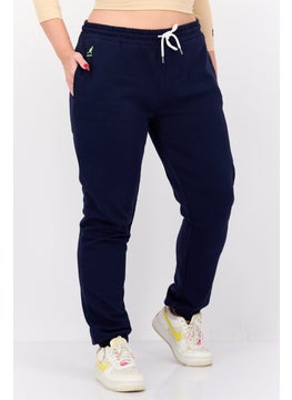 KANGOL Women Regular Fit Brand Logo Jogger Pants, Navy  - Image 1