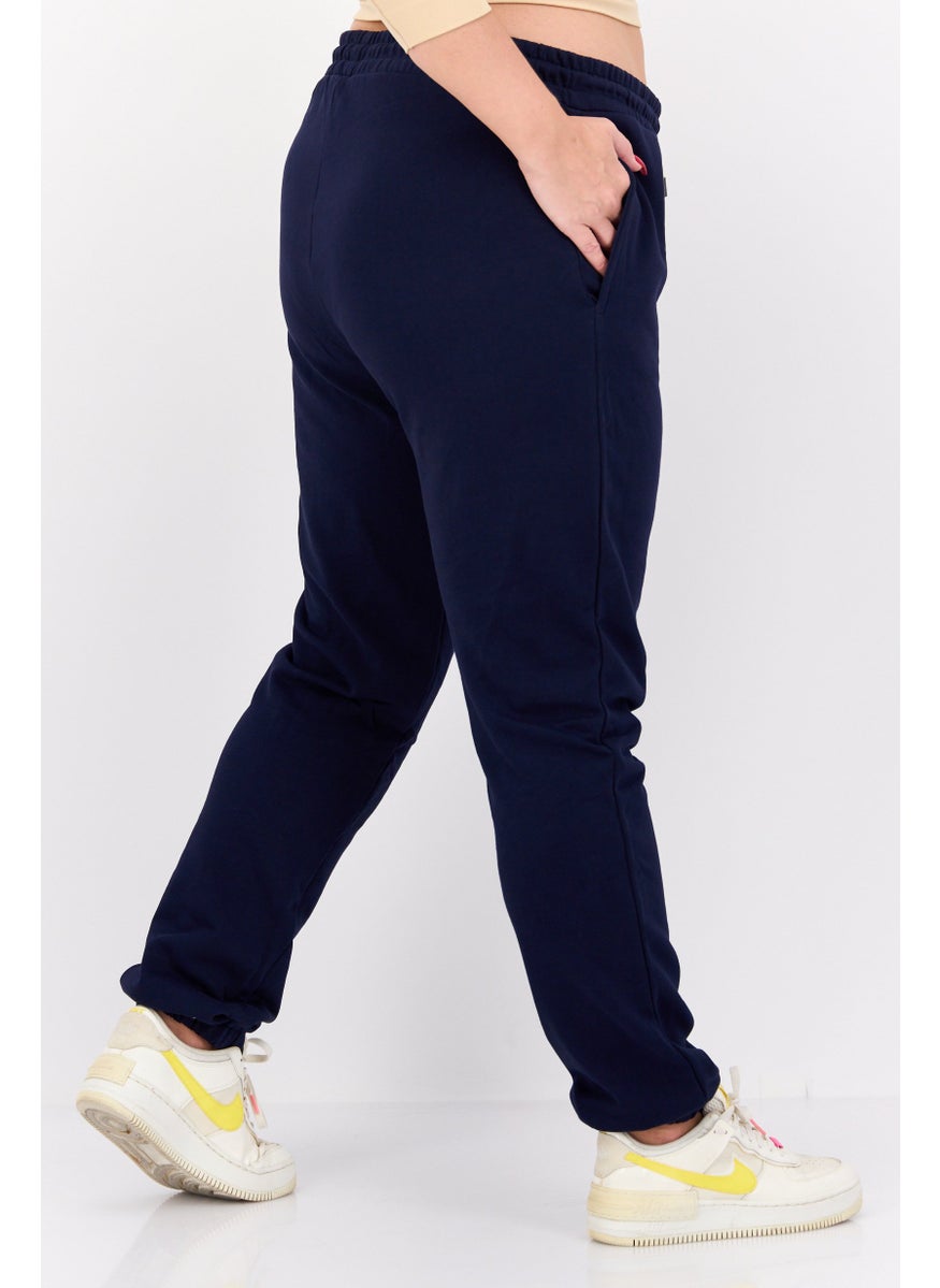 Women Regular Fit Brand Logo Jogger Pants, Navy - pzsku/ZB8D6C0D9471143827C31Z/45/_/1737641905/ec423727-9ae4-4d71-a7ae-5d02df032a3d