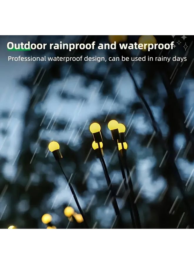 10 مصابيح LED شمسية خارجية للحدائق بألوان دافئة و8 أوضاع ودرجة حماية IP65 - Image 5