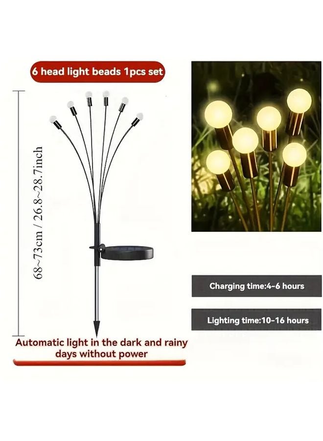 10 مصابيح LED شمسية خارجية للحدائق بألوان دافئة و8 أوضاع ودرجة حماية IP65 - Image 4