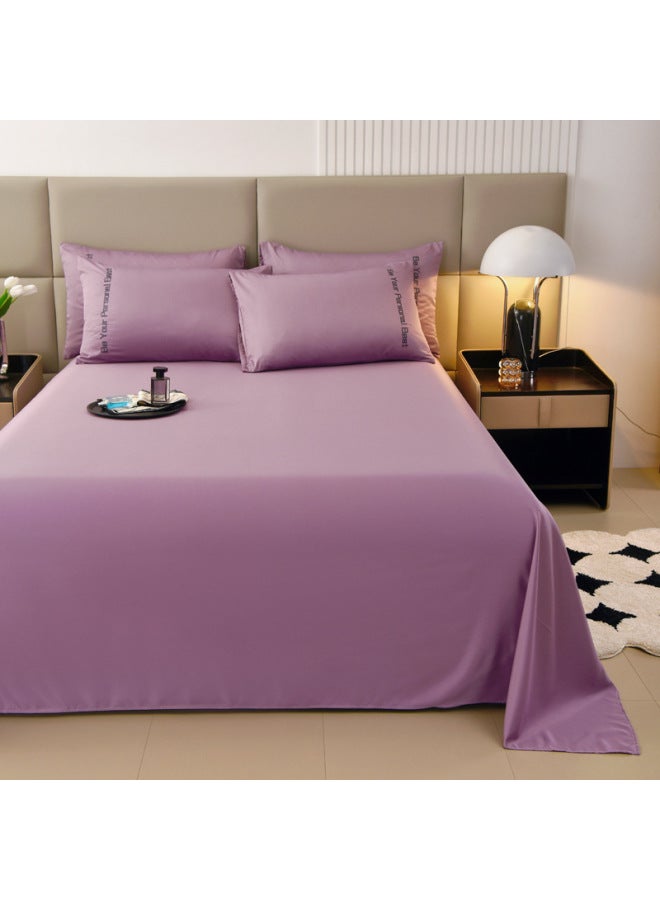 Solid Color Cool Bed Sheetss Single Piece Single Double Ice Quilt Pillowcase Student Dormitory Three-piece Set Summer Non-tencel Silk