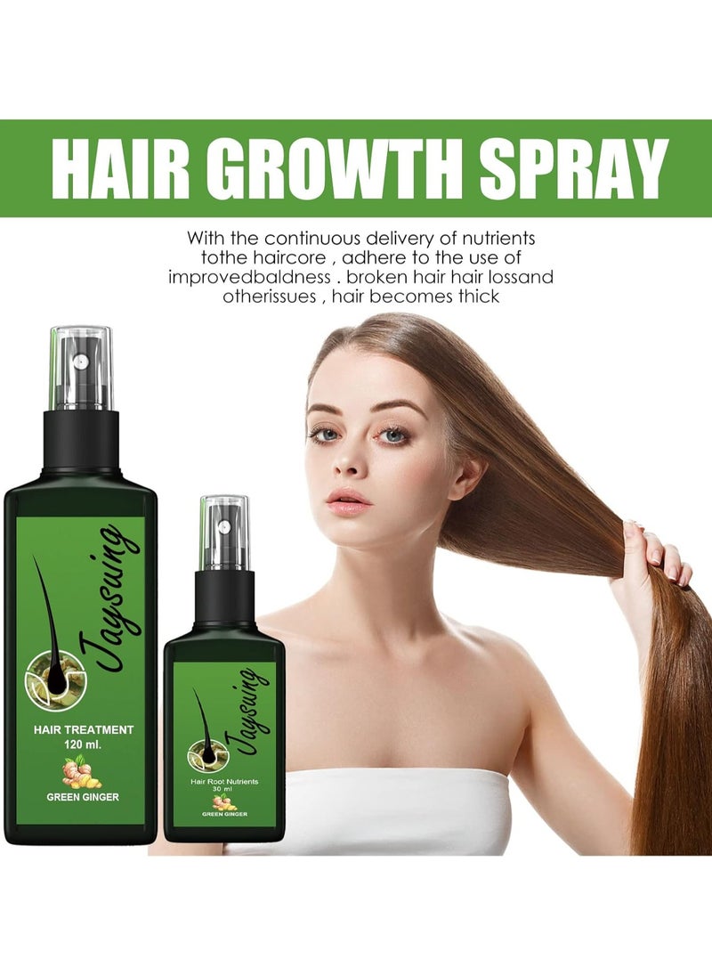 Jaysuing Growth Plus Nourishing Ginger Spray, Natural Nourishing Scalp Spray, Fast Hair Growth Intensive Anti-Shedding Treatment Ginger Spray, Ginger Spray to Promote Male and Female Hair Growth  - Image 3