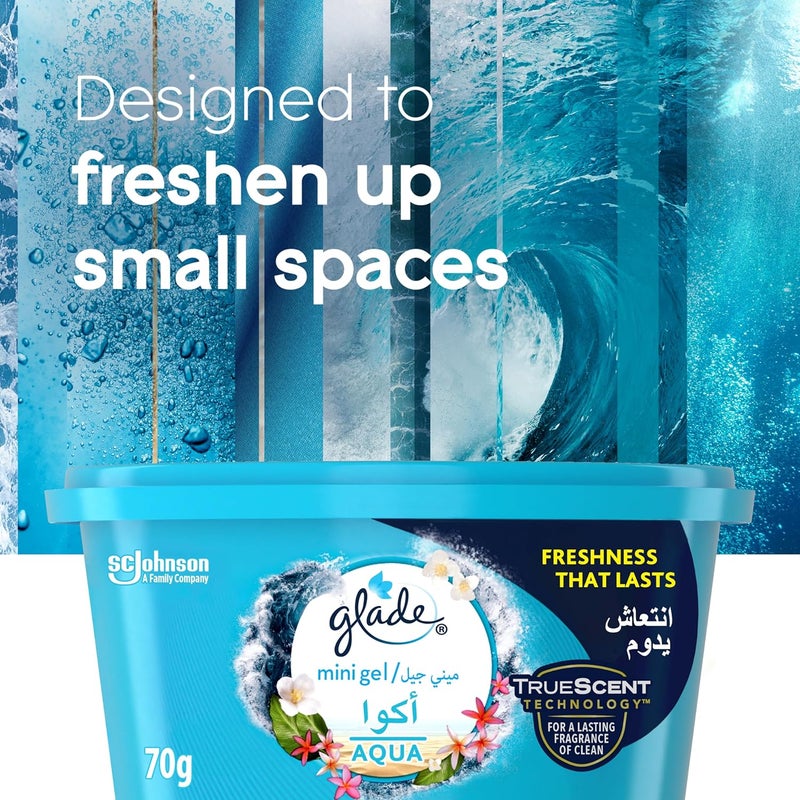 Glade Air Freshener Scented Gel with Aqua Scent, Car Freshener, 70 g - Image 3