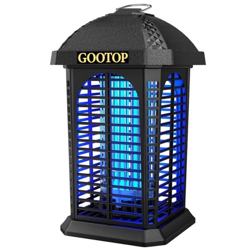 GOOTOP Bug Zapper Outdoor, 4200V Electric Mosquito Zapper, Bug Zapper Outdoor, Fly Traps, Fly Zapper, Mosquito Killer Indoor 3 Prong Plug, 90-130V, ABS Plastic Outer - Image 1