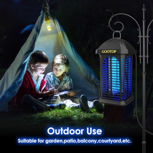 GOOTOP Bug Zapper Outdoor, 4200V Electric Mosquito Zapper, Bug Zapper Outdoor, Fly Traps, Fly Zapper, Mosquito Killer Indoor 3 Prong Plug, 90-130V, ABS Plastic Outer - Image 5