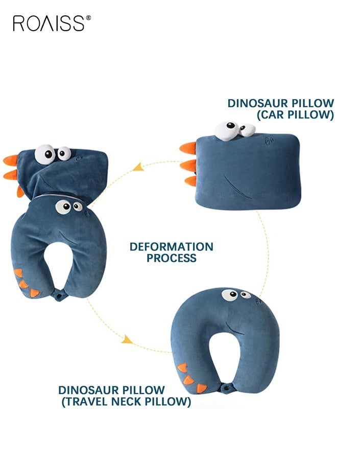 roaiss Unisex Travel Pillow, 2-in-1 Travel Pillow, Neck, Soft and Adorable Bear Animals Plushie That Converts into a U-Shaped Neck Pillow for Ultimate Comfort During Airplane, Car, Train, Bus Trip - Image 4